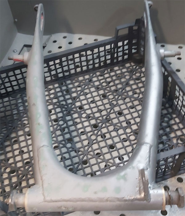 Dry blasted honda swinging arm