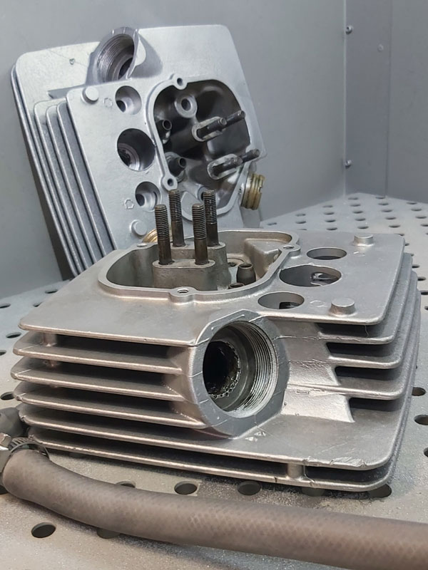 Vapour blasted moto morini parts