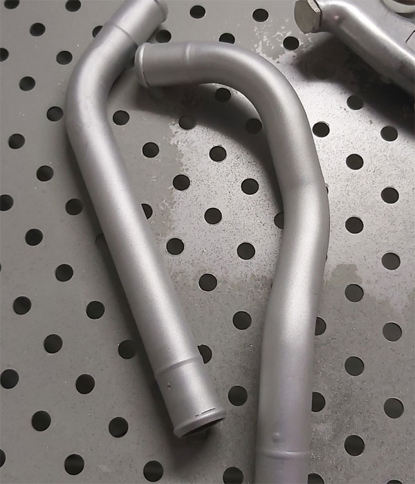 radiator pipes bead blasted