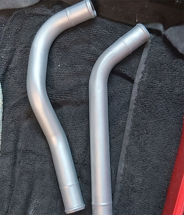 Vapour blasted radiator pipes